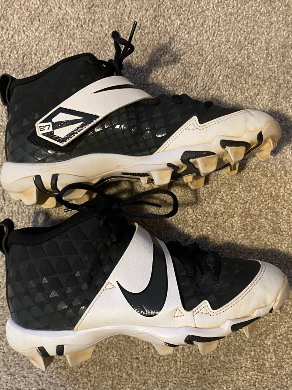 Nike Youth Boys 6Y Force Trout 6 Keystone Black Baseball Cleats Shoes Sports